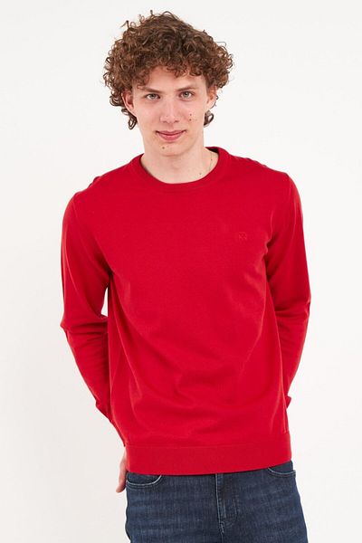 Timeout Men's solid-color sweater with logo