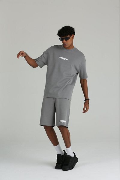 The Champ Clothing Men's Keepgoing Printed 2 Thread Shorts T-Shirt Set