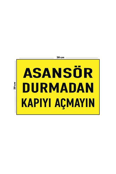 Lucena Metal Elevator Do Not Open Door Without Stop 20cm X 30cm A4 Size Warning Sign Directional Sign