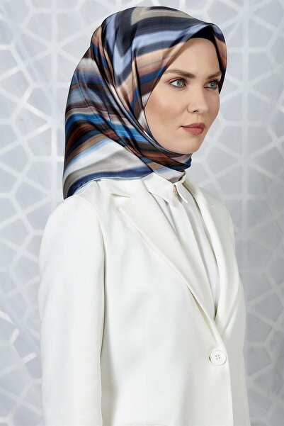 Armine İpek Eşarp Nostalji - 8237-31 İndigo Twill