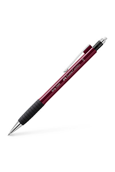 Faber Castell 1345/47 Versatil Kalem, 0.5 mm, Bordo, Ergonomik Tutuş, Yaylı U...