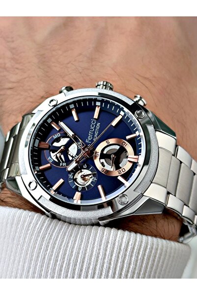 Ferrucci Function Fonksiyonlu 3 Atm Su Geçirmez Çelik Kordon Erkek Kol Saati