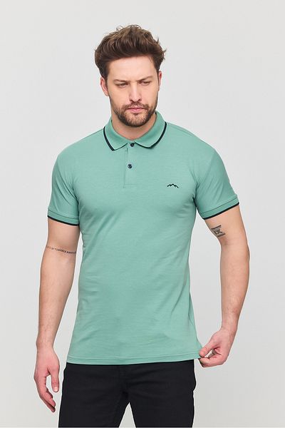 YXC Trend Maker Tricou din lycra cu gât polo din bumbac pentru bărbați