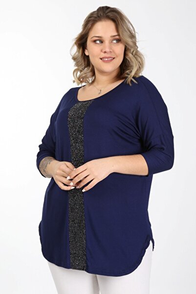 Alesia Glitter μπλούζα με τρία τέταρτα μανίκια