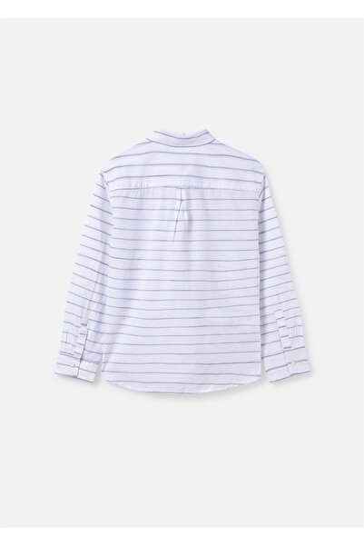 MAYORAL Cămașă cu dungi pentru băiat albă 6143