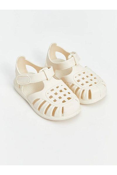 LC Waikiki Beige Velcro Baby Girl Beach Sandals