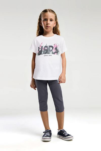 U.S. Polo Assn. Girl's White Pajama Set 50312579 -Vr013