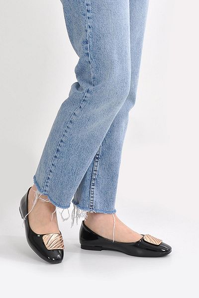 Vizon Ayakkabı Women's Black Ballerina Vzn25Y-006 Shoes