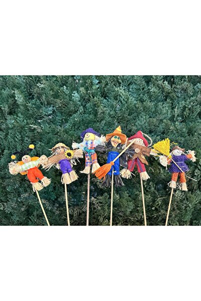 ASÇ YAPAY ÇİÇEK Keçe Saksı Süsü - Saksı Dibi Süsü - Saksı Aksesuarı - Terrarium Süsleri 6 Adet