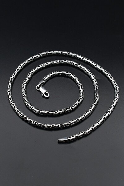 Prestige Erkek Gümüş 925 Ayar Kral Kolye Zincir Yuvarlak 3 MM 901689