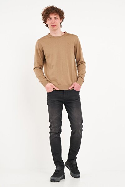 Timeout Men's solid-color sweater with logo