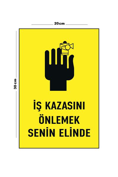 Lucena Metal Prevent Work Accident at Your Disposal 20cm X 30cm A4 Size Warning Sign Directional Signboard