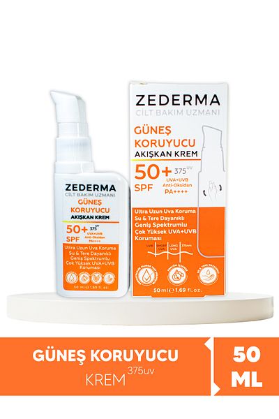 ZEDERMA SPF 50+ Sunscreen - 50ml Cream, Ultra Long UVA Protection, Water and Sweat Resistant