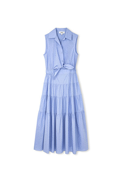 İpekyol Hotfix baskılı poplin elbise