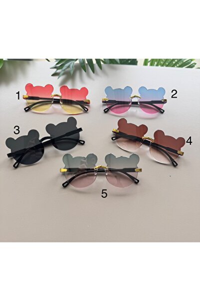 Two Two 1 Pcs Colorful Teddy Bear Patterned Children's Sunglasses-Girl-Child-...