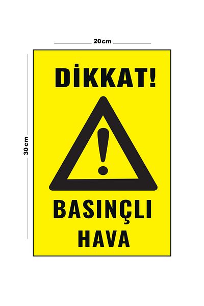 Lucena Metal Compressed Air 20cm X 30cm A4 Size Warning Sign Directional Sign