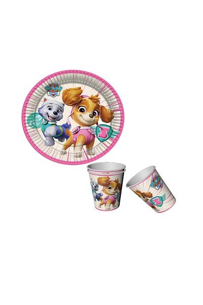 party mix Paw Patrol Skye Themed 8-Piece Plate and Cup Set Birthday Ornament