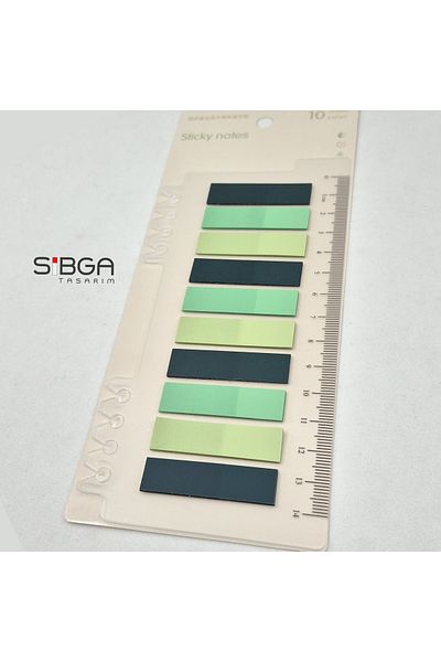 sibga tasarım Transparent Colored Post-It Note Paper - 200 Sheets Bookmark Sticker