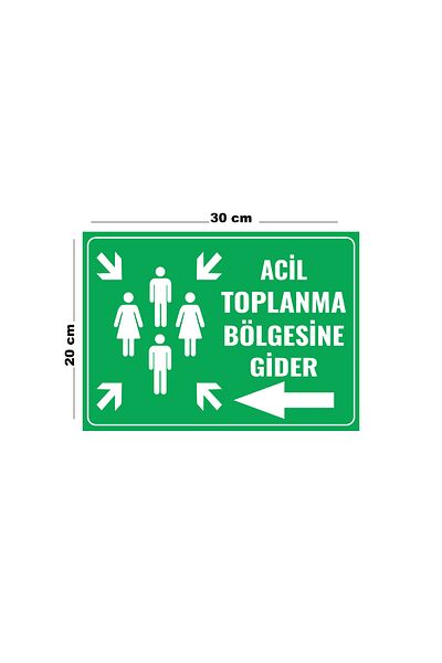 Lucena Metal Go to Emergency Rollout Zone 20cm X 30cm A4 Size Warning Sign Directional Sign