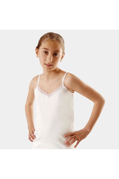 TÜREN Children's Lace Rope Strap Camisole (Pack of 2)
