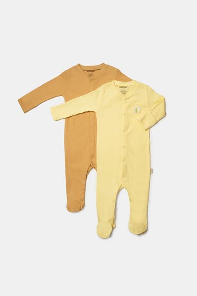BabyCosy Organic Wear Set of 2 long overalls Bamboo, yellow, BabyCosy, 50% cotton+50% bamboo
