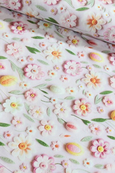 Vera Papatya 3 Boyutlu Dijital Baskı Nevresimlik Poplin Kumaş