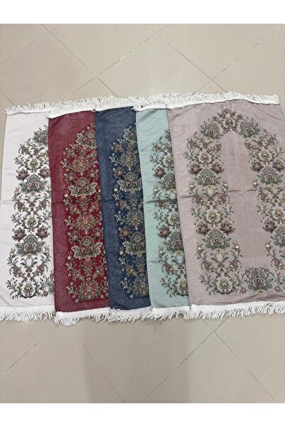 Gerenic Multicolored embroidered jacquard prayer rug