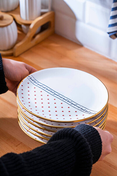 ACAR Feel Good 6 lı Pasta Tabağı Seti - 19 cm