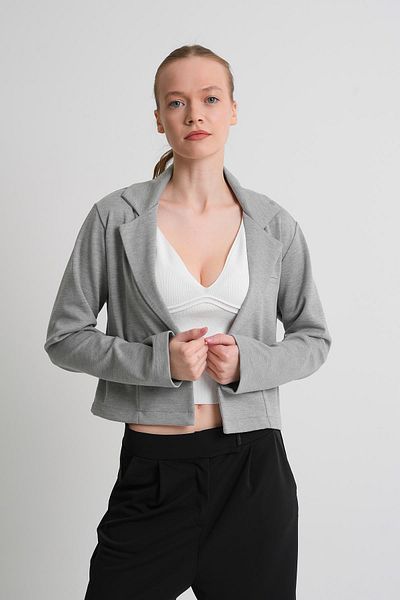 ALEXANDERGARDI Jachetă crop blazer fără căptușeală