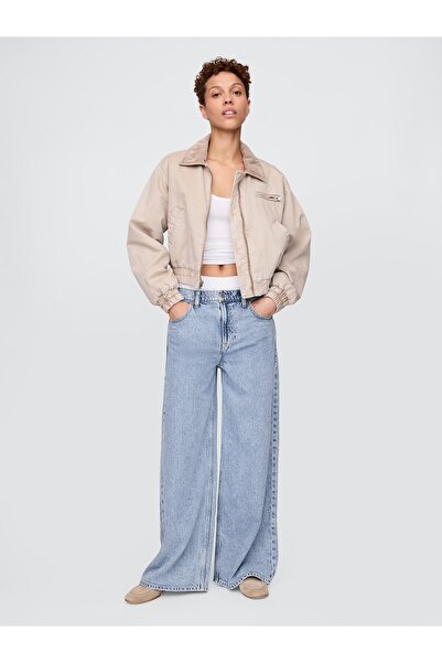 GAP KadınMid Rise UltraSoft Boxer Baggy Jean Pantolon