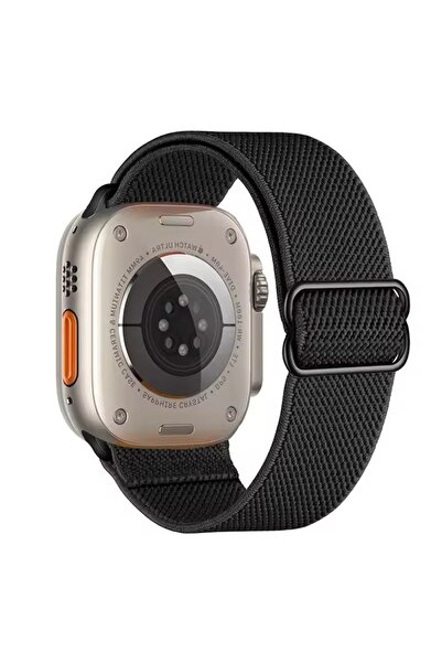 Alstrap Apple watch 4-5-6-7-8-9-10 Se Ultra Uyumlu 44-45-46-49mm Kumaş Elasti...