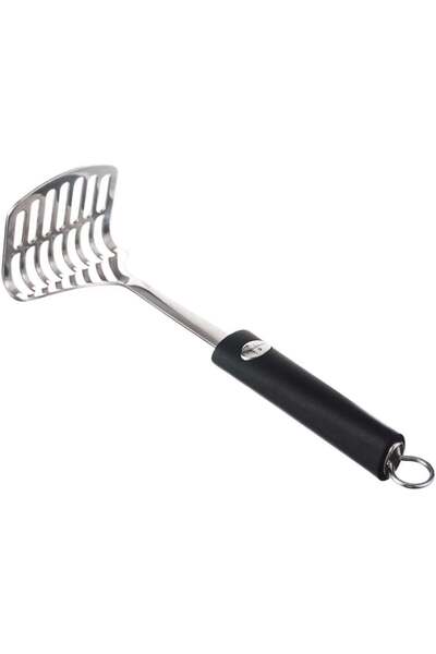 Ghidini potato masher, stainless steel, silver/black, 27.5 cm