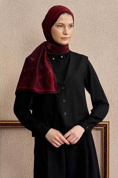 ED Scarf Claret Red Ed Scarf Celebrity Karte Shawl