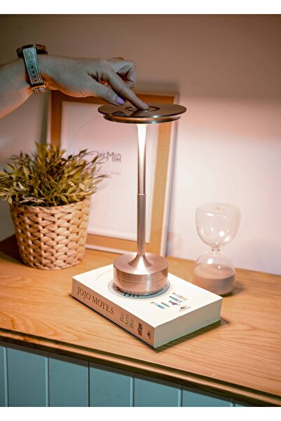 Genel Markalar Metal Şarjlı Dokunmatik Masa Lambası Dekoratif Gece Lambası, 3...