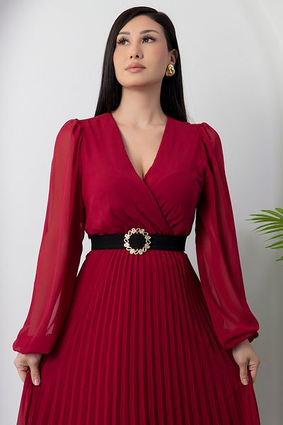 PULLIMM Rochie din șifon cu fustă plisată GRS3314