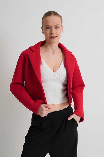 ALEXANDERGARDI Jachetă crop blazer fără căptușeală