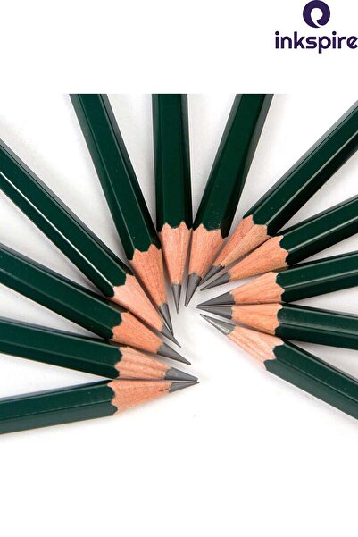 inkspire 6B Art Pencil Graded Pencil 4 Pcs Fatih Technical Drawing Numbered Black Pencil Lead Sketching Pencil Set