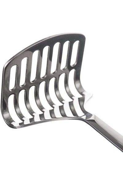 Ghidini potato masher, stainless steel, silver/black, 27.5 cm