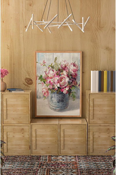 kutuTR Ahşap Çerçeveli Mdf Tek Tablo Çiçek Dekoru Tablo (KENDİ TABLO SETİNİZİ...