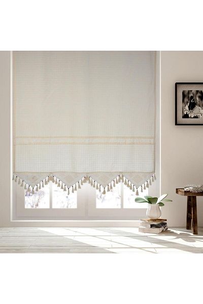 Demirhan Perde Natural Cotton Monika Curtain Buldan Handwork Authentic Bohemian Curtain-Linen Cotton Beige