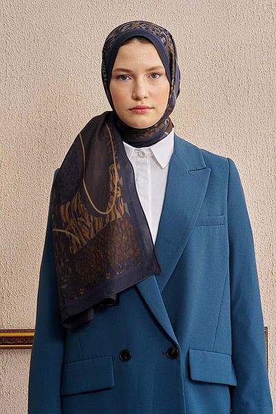 ED Scarf Celebrity Sable Σάλι - Ναυτικό Μπλε