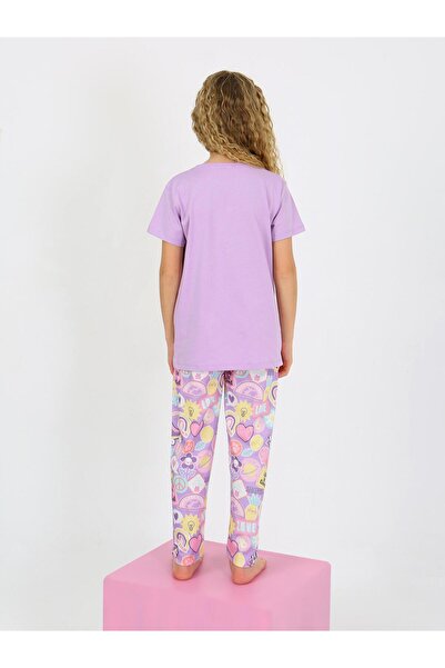 vitmo Kız Çocuk Kısa Kollu %100 Pamuklu Pijama Takımı Be Kind