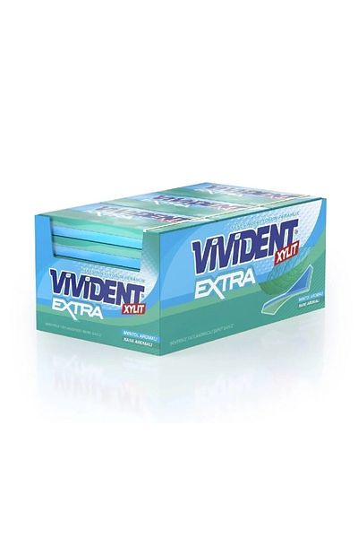 Vivident Wallet Gum Extra Mint 26 Grams X 3 Pieces (78 Grams Total)