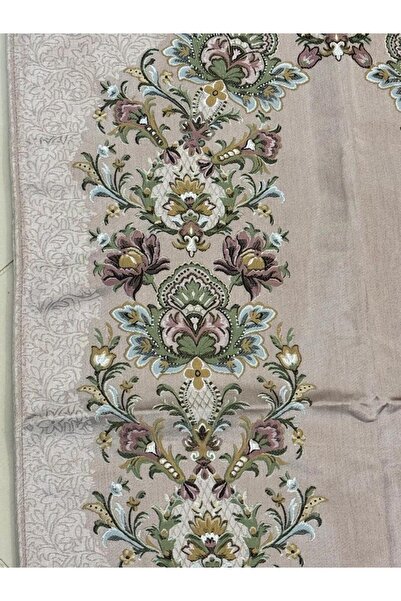 Gerenic Multicolored embroidered jacquard prayer rug