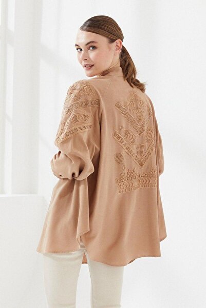 Dadali DADALİ ETNİK NAKIŞLI KİMONO VİZON