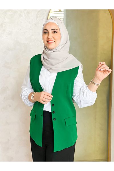 Marvella By Rasha 3 small button vest