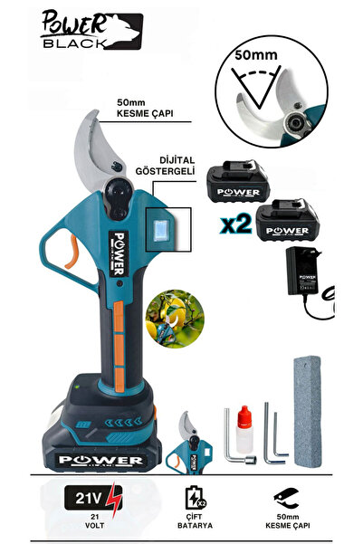 POWER BLACK 10 PİLLİ 21vf Lİ-ON 4 .0AH BATARYALI GÖSTERGELİ 50 MM AĞIZ 2 KADEME