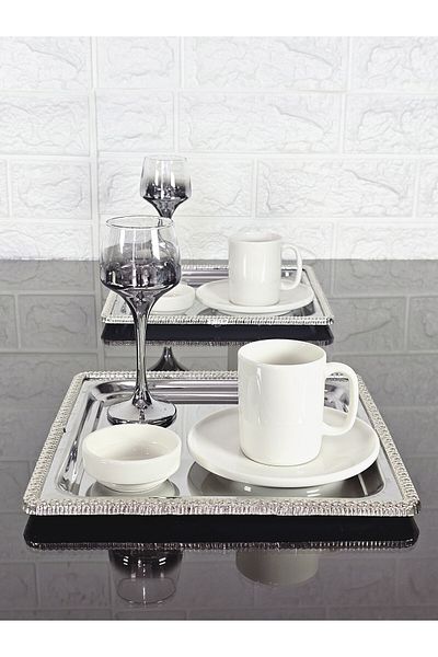 atabey home collection 2 صينية فضية – صينية القهوة والشاي والعرض