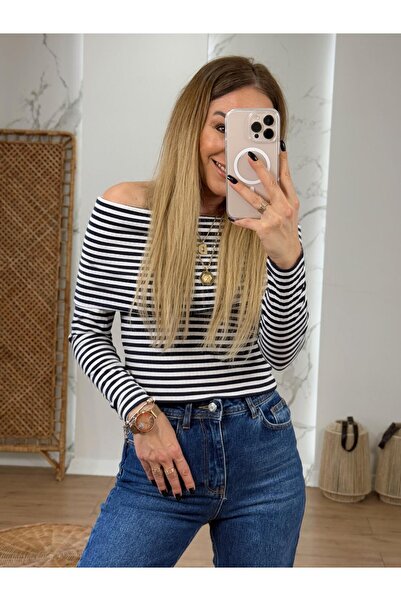 X-Young Μπλούζα με ριγέ γιακά Madonna ΣΚΟΥΡΟ ΜΠΛΕ