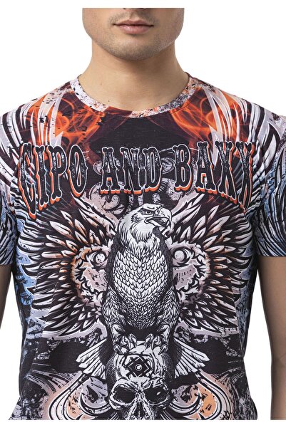 Cipo & Baxx Ανδρικό μπλουζάκι CT818 Pattern Storm Hype